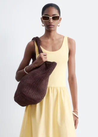 Robe midi côtelée