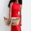 Robe midi côtelée