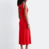 Robe midi côtelée