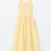 Robe midi côtelée
