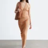 Robe midi à dos nu et motif tie-dye
