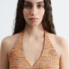 Robe midi à dos nu et motif tie-dye