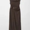 Robe midi drapée