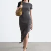 Robe midi en jersey