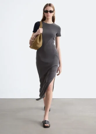 Robe midi en jersey