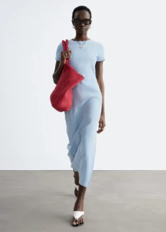 Robe midi en jersey