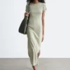 Robe midi en jersey