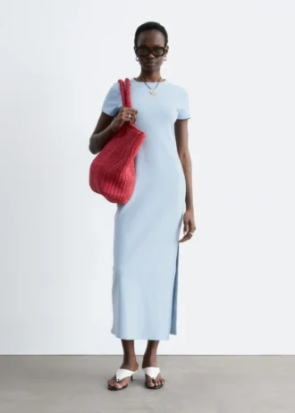 Robe midi en jersey
