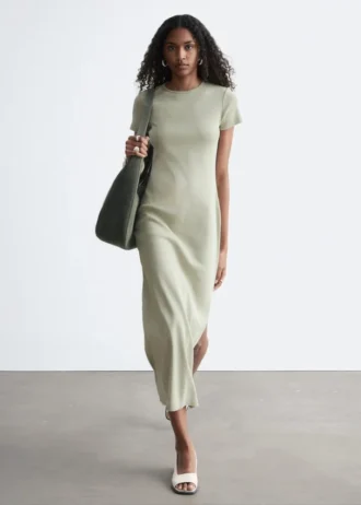 Robe midi en jersey