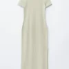 Robe midi en jersey