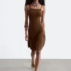 Robe midi en maille