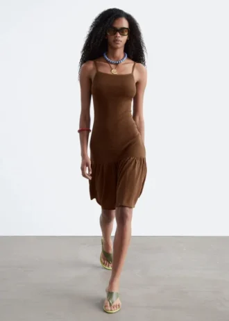 Robe midi en maille