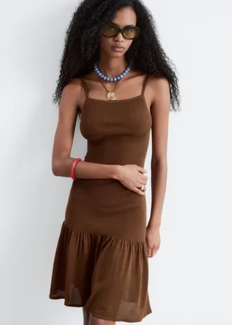 Robe midi en maille