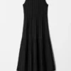 Robe midi en maille côtelée