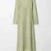 Robe midi en maille pointelle