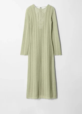 Robe midi en maille pointelle