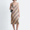 Robe midi en satin