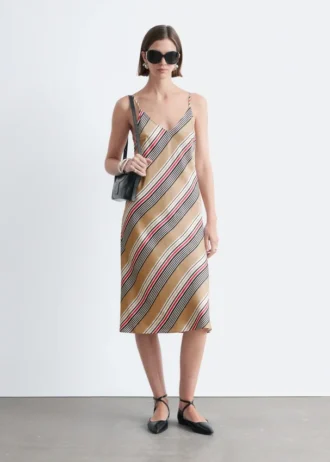 Robe midi en satin