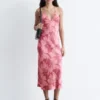 Robe midi en satin