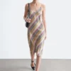 Robe midi en satin