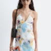Robe midi en satin