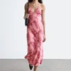 Robe midi en satin