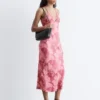 Robe midi en satin