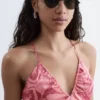 Robe midi en satin