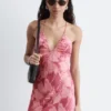 Robe midi en satin