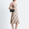 Robe midi en satin