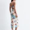 Robe midi en satin