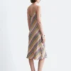 Robe midi en satin