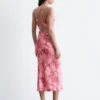 Robe midi en satin