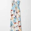 Robe midi en satin