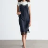 Robe midi en soie