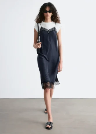 Robe midi en soie