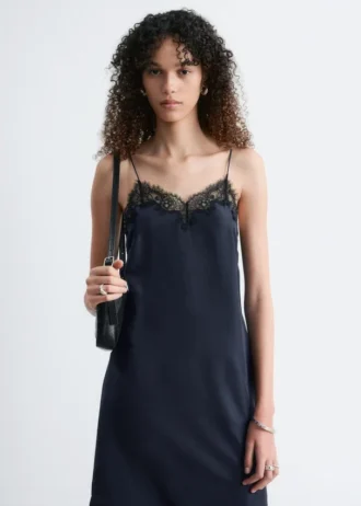 Robe midi en soie