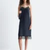 Robe midi en soie