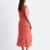 Robe midi à encolure bateau