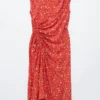 Robe midi à encolure bateau