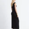Robe midi à encolure croisée