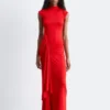 Robe midi à encolure croisée