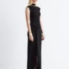Robe midi à encolure croisée