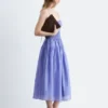 Robe midi froncée