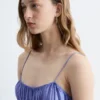 Robe midi froncée