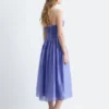 Robe midi froncée