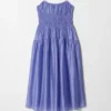 Robe midi froncée