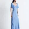 Robe midi à manches flottantes