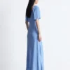 Robe midi à manches flottantes
