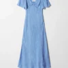 Robe midi à manches flottantes